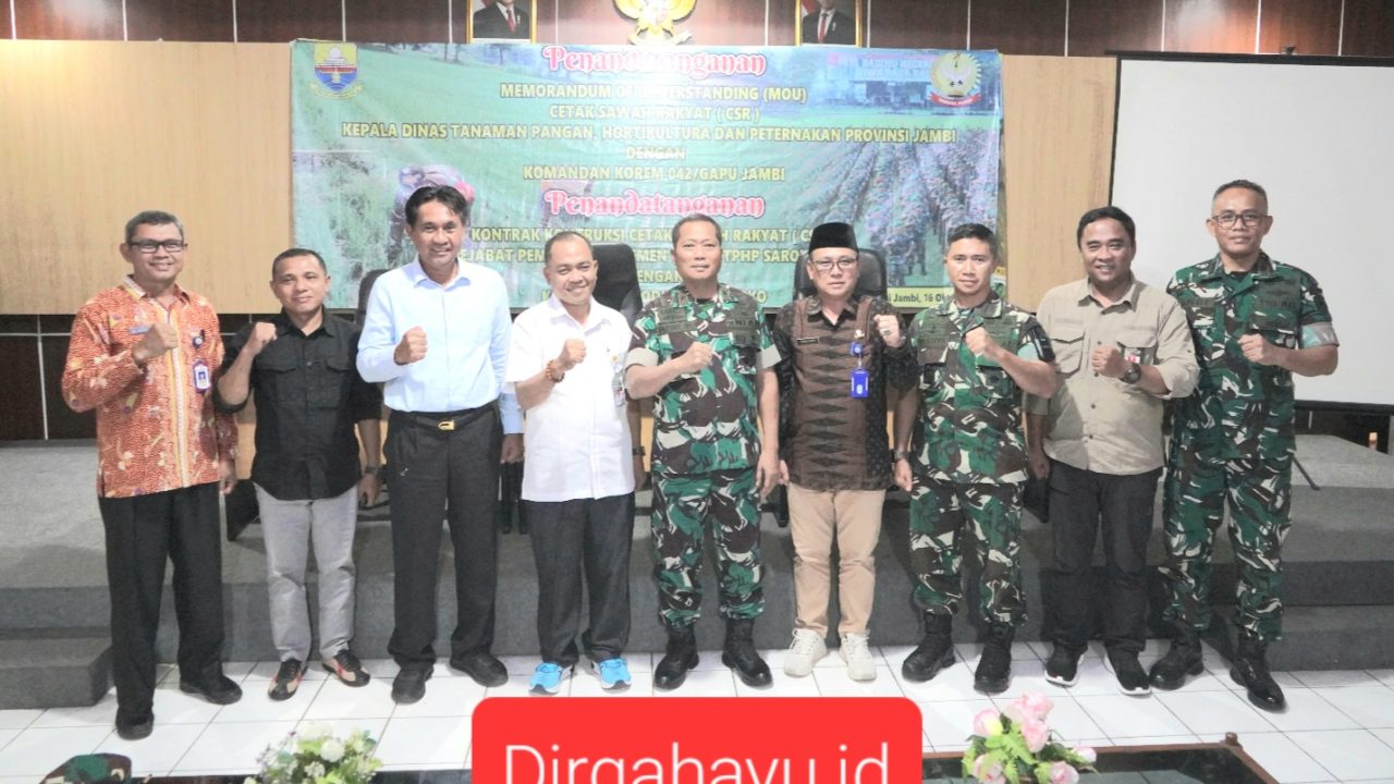 *Korem 042/Gapu bersama Pemerintah Provinsi Jambi berkomitmen*