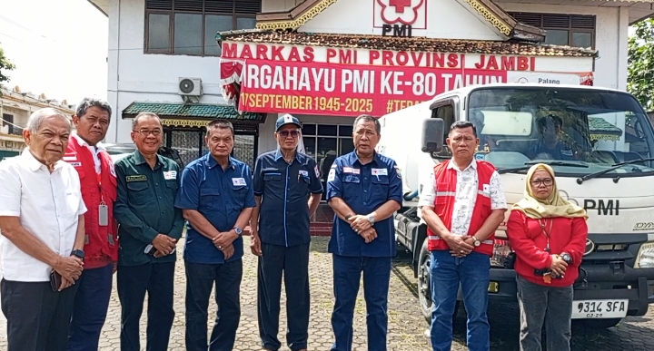 HBA Gerakkan PMI Jambi Bantu Sumbar: Air Bersih, Logistik, dan Tim Tanggap Bencana Dilepas