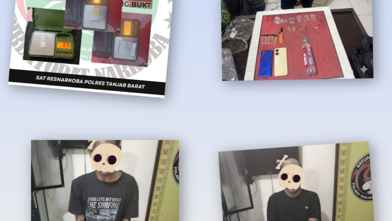 Bandar Shabu di Sialang di amankan Sat Narkoba Polres Tanjab Barat